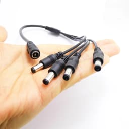 JIENUO DC Power Splitter Adapter Connector Cable 1 to 4 Output 5.5*2.1mm For CCTV Surveillance Security Camera LED Light Strip