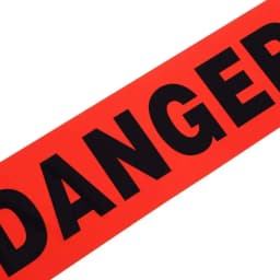 Non-Adhesive Red Danger Tape Widely used 7.5cm*100M Roll Caution Barrier Tape Safety Warning Tape Danger Construction