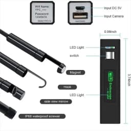 5.5/8mm 1200P Endoscopic Wifi Camera Endoscope For Android Iphone IOS Mobile Smartphone Car Inspection Tools Single Dual Lens