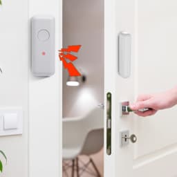 HIVA Wireless Magnetic Door & Window Sensor EV1527 Coding Mode RF 433MHz for Home Security Alarm System Home Burglar Alarm Kits