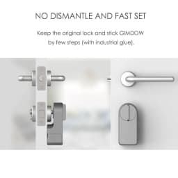 GIMDOW Bluetooth-Compatible Smart Door Lock Can Smart Key/Password /APP Unlock with Tuya Smart or Smart Life APP Electronic Lock