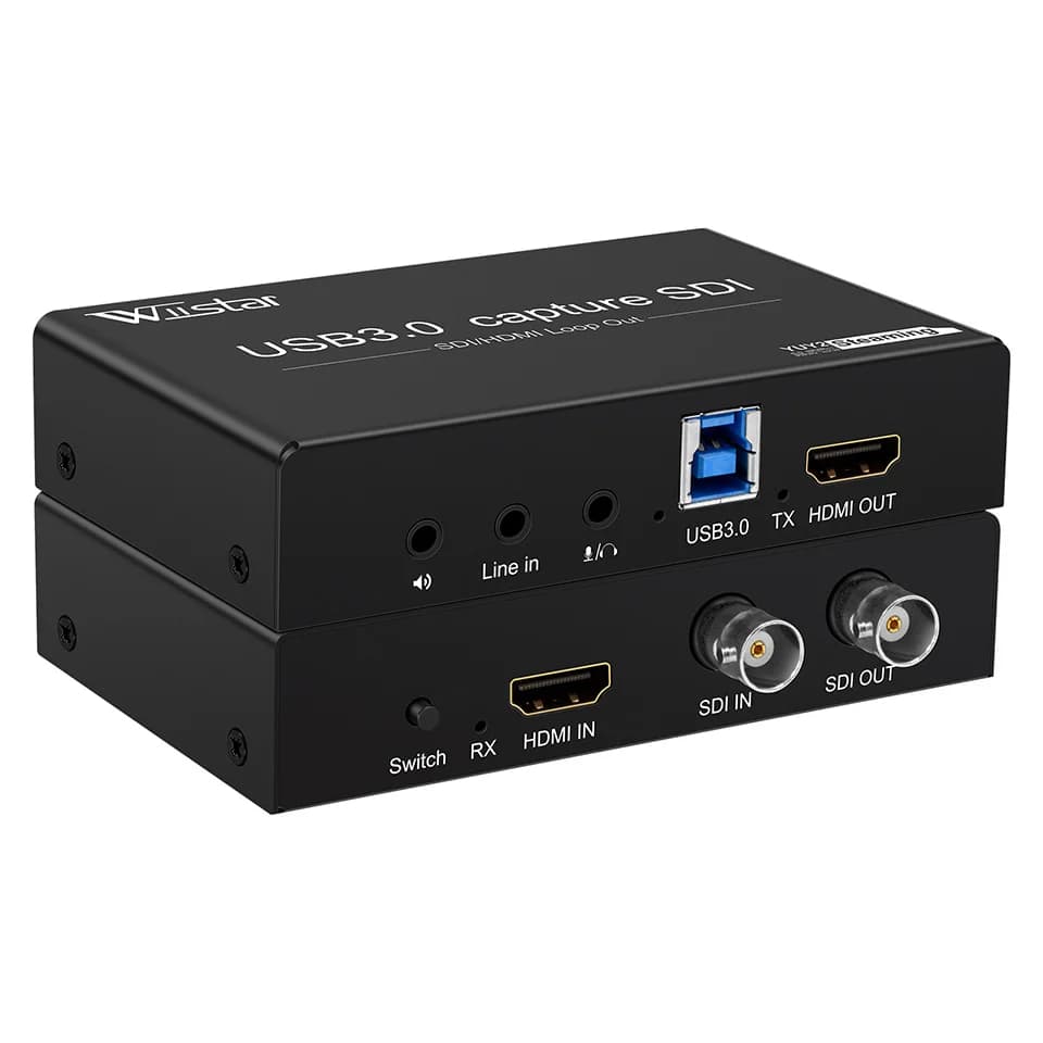 Video Capture Card UVC USB3.0 HDMI SDI To USB 3.0 Live Streaming Plate SDI HDMI Loop 1080p 60fps capture card for Mac Window