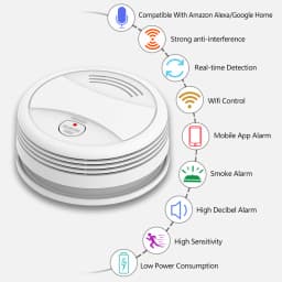Independent Smoke Detector Sensor Fire Alarm Home Security System Firefighters Work With Tuya WiFi Smoke Alarm Fire Protection