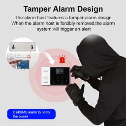 PGST 4G 2G GSM WiFi Alarm System House Home Security Protection Alarm System Kit Door Sensor Works with Tuya Smart Life Alexa