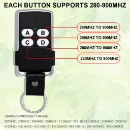 2025 New Universal Garage Door Remote Control 280MHz-868MHz Multi-Frequency Duplicator Clone 433.92MHz Rolling Code Gate Key Fob