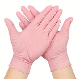 Pink Disposable Gloves Latex & Powder Free Non-Sterile Nitrile Gloves for Cleaning Esthetician Cooking Hair Dye 20/50/100Count