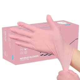 Pink Disposable Gloves Latex & Powder Free Non-Sterile Nitrile Gloves for Cleaning Esthetician Cooking Hair Dye 20/50/100Count
