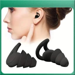 3 Layer Ear Plugs For Sleeping Noise Cancelling Hearing Protection, Soft Silicone Reusable Ear Plugs for Sleeping,Swimming