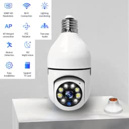 1080P HD E27 Bulb Surveillance Camera Anti-theft Outdoor Indoor Security Monitor Wireless WiFi Camera Night Vision Audio IP Came
