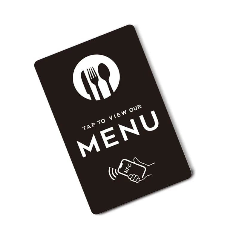 NFC Standard PVC Card for Online Menu Quick Link to Menu
