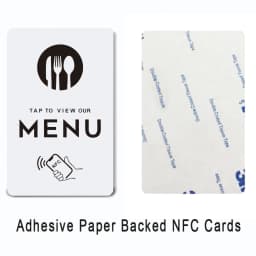 NFC Standard PVC Card for Online Menu Quick Link to Menu