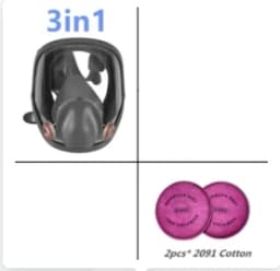 6800 Anti-Fog Gas Mask, Industrial Paint, Spray, Vaccination, Safety, Work, Dust Filter, Full Face Protection with Formaldehyde