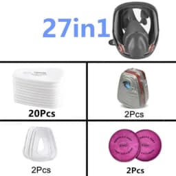 6800 Anti-Fog Gas Mask, Industrial Paint, Spray, Vaccination, Safety, Work, Dust Filter, Full Face Protection with Formaldehyde