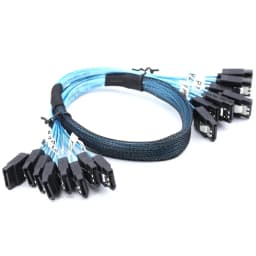 4/6/8Pcs Set 7 Pin SATA to 7 Pin SAS Cable12Gbps High-Speed Data Transfer SATA 3.0HDD Cable for Server NAS PC - 6 Ports per Set
