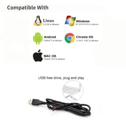 OV9281 120fps 720P Global Shutter USB Camera Module, Monochrome Black and White,1280x720, Quick Recognition Image