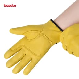 Work Gloves Cowhide Leather Workers Work Welding Safety Protection Garden Sports Motorcycle Driver Wear-resistant Gloves