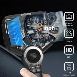 6mm720 Degrees All Way Steering Industrial Endoscope for Car Pipe Inspection Sewer Camera Borescope With 5 Inch HD Screen