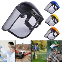 Stainless Steel Garden Grass Trimmer Safety Helmet Hat With Full Face Mesh Splash Proof Face Screen Safety Protective Mask