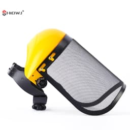 Stainless Steel Garden Grass Trimmer Safety Helmet Hat With Full Face Mesh Splash Proof Face Screen Safety Protective Mask