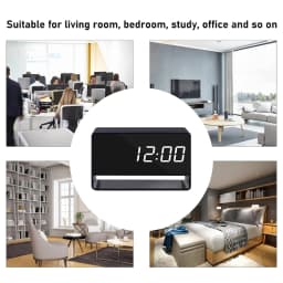 1080P Mini Clock Camera Remote Viewing With Night Vision and Motion Detection 140° Wide Angle Photo Video Recorder For Household