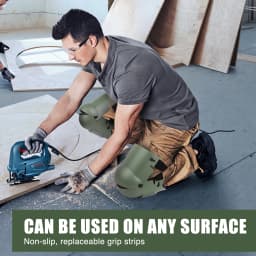 Heavy Duty Knee Pads with Strong Double Adjustable Straps, EVA Foam Cushion, Anti-Slip Design for Gardening Flooring Home Repair