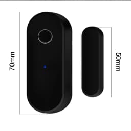 Tuya WiFi Door Open Close Detector Black Smart Life APP Door Window Sensor Home Security Protection Compatible Alexa Google Home