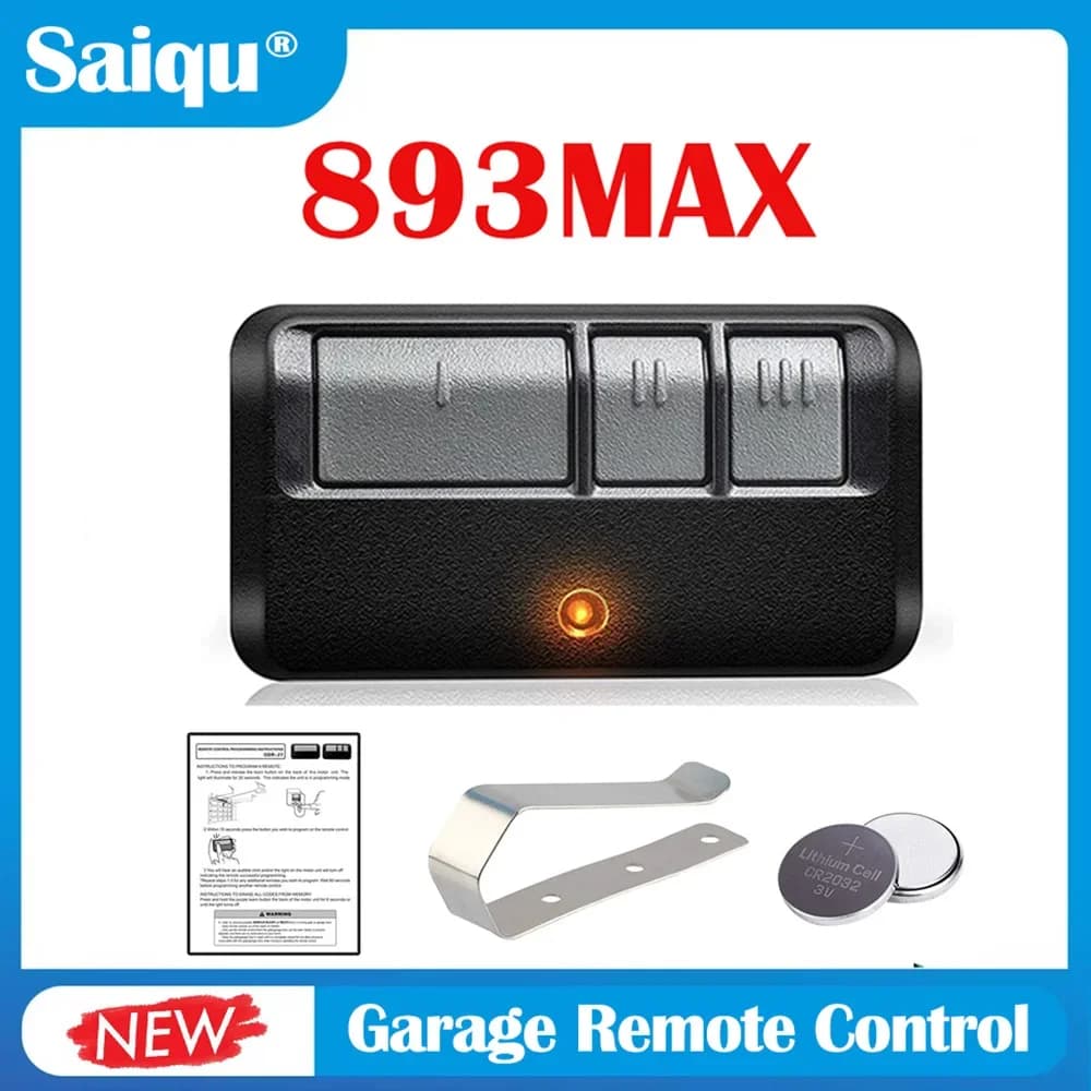 893MAX Remote Control Garage Door Opener 3 Button For 893LM 891LM 371LM 971LM 81LM Replacement Transmitter