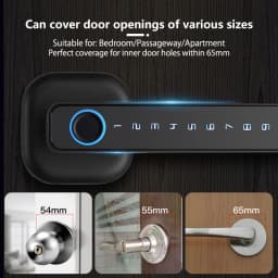 CDOK 2025 M6 Tuya Bluetooth Smart Lock - Fingerprint & Password Door Lock with Multiple Unlocking Methods