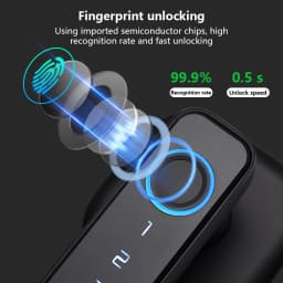 CDOK 2025 M6 Tuya Bluetooth Smart Lock - Fingerprint & Password Door Lock with Multiple Unlocking Methods