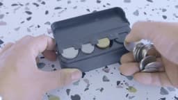 Black 4 Slots Coin Dispenser In Car Coin Holder Sorter Collector With Spring Mini Portable Storage Safe Box For Shop Outdoor Car