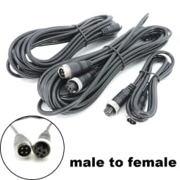 1m/2m/3m/5m/7m/8m/10m/15m/20m 4 Pin Male to Female Aviation Extension Video Cable for Truck Bus Monitor Camera Connection
