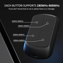 Multi-frequency 280-868MHz Garage Door Opener Remote Control Gate Opener 433MHz Handheld Transmitter With Car Sun Visor Clip