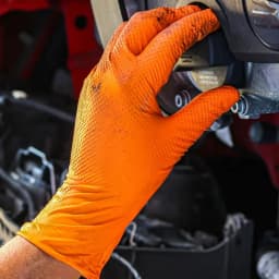 New Heavy Duty Nitrile Work Gloves Orange Disposible Latex Free PVC Gloves for Car Industry Gardening Care Cooking Tools