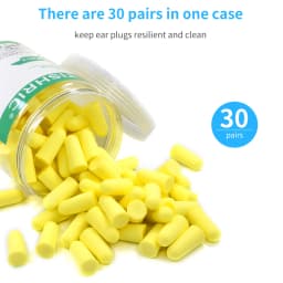 TISHRIC Earplugs Soft Sponge Ear Plugs Noise Reduction Sleeping Earplug Travel Noise Reduction Rate 35.5db Sound Insulation