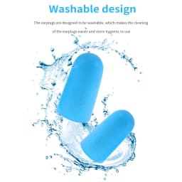 TISHRIC Earplugs Soft Sponge Ear Plugs Noise Reduction Sleeping Earplug Travel Noise Reduction Rate 35.5db Sound Insulation