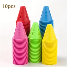 10pcs Plastic Marking Training Road Cone Traffic Control Solution For Soccer Training And Stadium pink