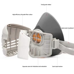 21in1 Dust Mask Carbon Filter Cotton Respirator Half Face Dust-Proof Anti Industrial Construction Dust Haze Fog Safety Gas Mask
