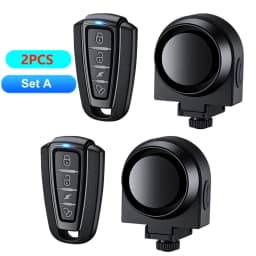 Awapow Smart Anti-theft Bike Alarm Wireless Bicycle Motorcycle Vibration Detector USB Charging Remote Control Burglar Alarm