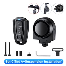Awapow Smart Anti-theft Bike Alarm Wireless Bicycle Motorcycle Vibration Detector USB Charging Remote Control Burglar Alarm