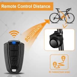 Awapow Smart Anti-theft Bike Alarm Wireless Bicycle Motorcycle Vibration Detector USB Charging Remote Control Burglar Alarm