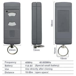 HSE2 HSE4 HSM4 40.685 MHz Remote Control Grey Button Garage Door Opener 40MHz Gate Command