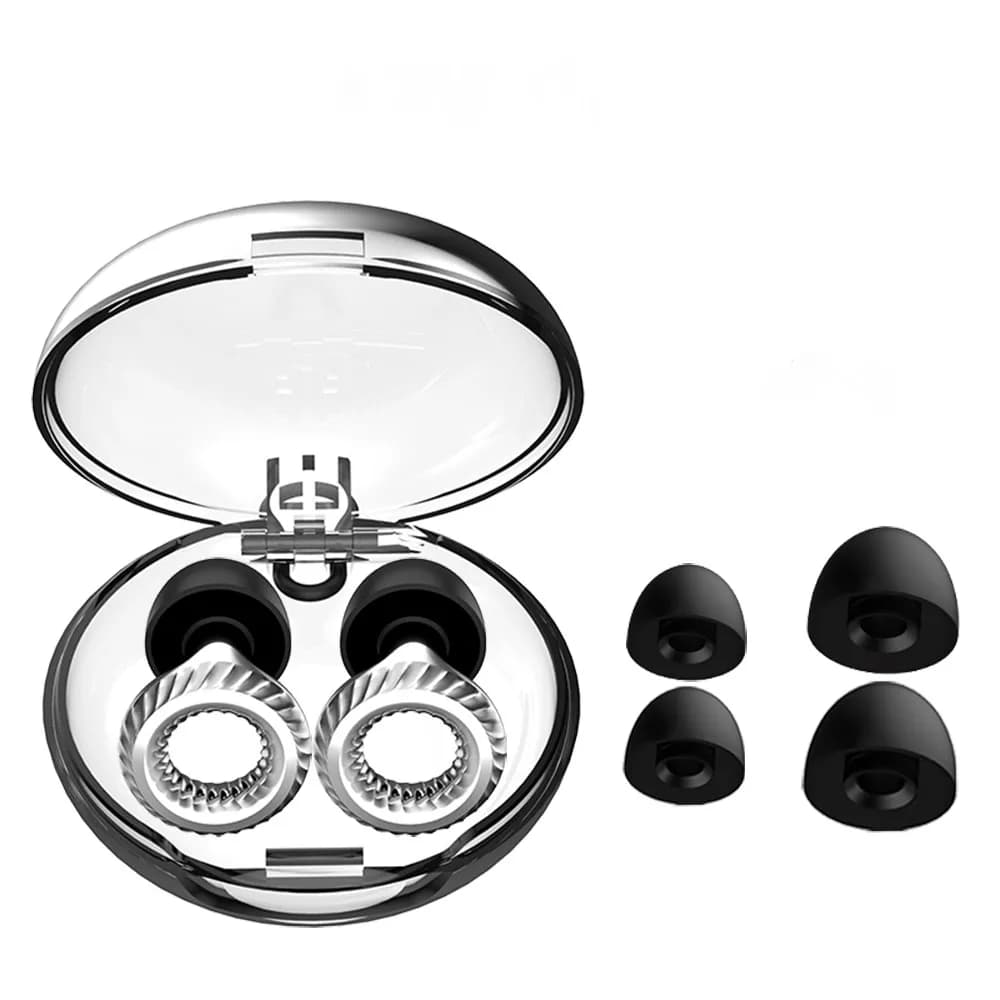 New Noise Cancelling Earbuds Reusable Flexible Silicone Hearing Protection for Concerts, Work, Size Earbuds with Small Case, 30d