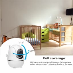 SM50/SM530A 5 Inch LCD Video Baby Monitors Wireless Babysitter Two Way Audio Night Light Temperature Pet Baby Camera Nanny Music