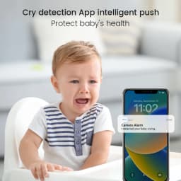 4MP XIAOVV  Video Baby Monitor Cry Detection Full Color Night Vision 360 Degree Rotating Two-way audio WiFi Indoor infant Camera