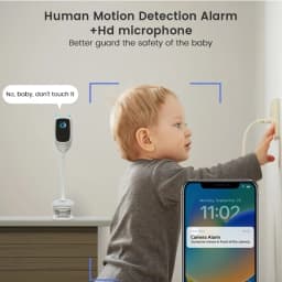 4MP XIAOVV  Video Baby Monitor Cry Detection Full Color Night Vision 360 Degree Rotating Two-way audio WiFi Indoor infant Camera