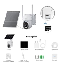 XIAOVV 4G WIFI 6MP Surveillance Smart Security Camera Solar Charging IP65 Waterproof Human Tracking Full Color Night Vision