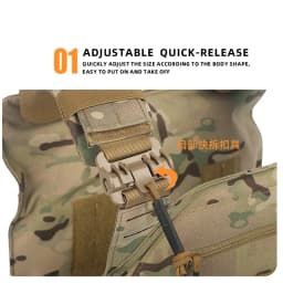 New combat vest 6094 quick detachable light laser cut tactical vest black gear to carry Protective plate