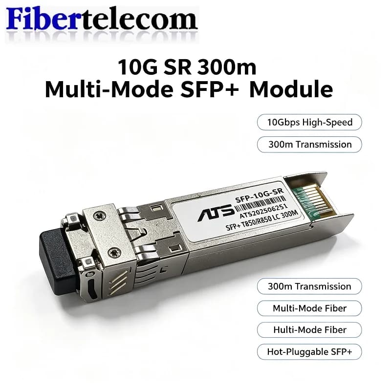 10G SFP+ Duplex LC SFP Module Multi-Mode 850nm 300m SFP-10G-SR for Cisco/Mikrotik/Huawei Switch Full Compatible