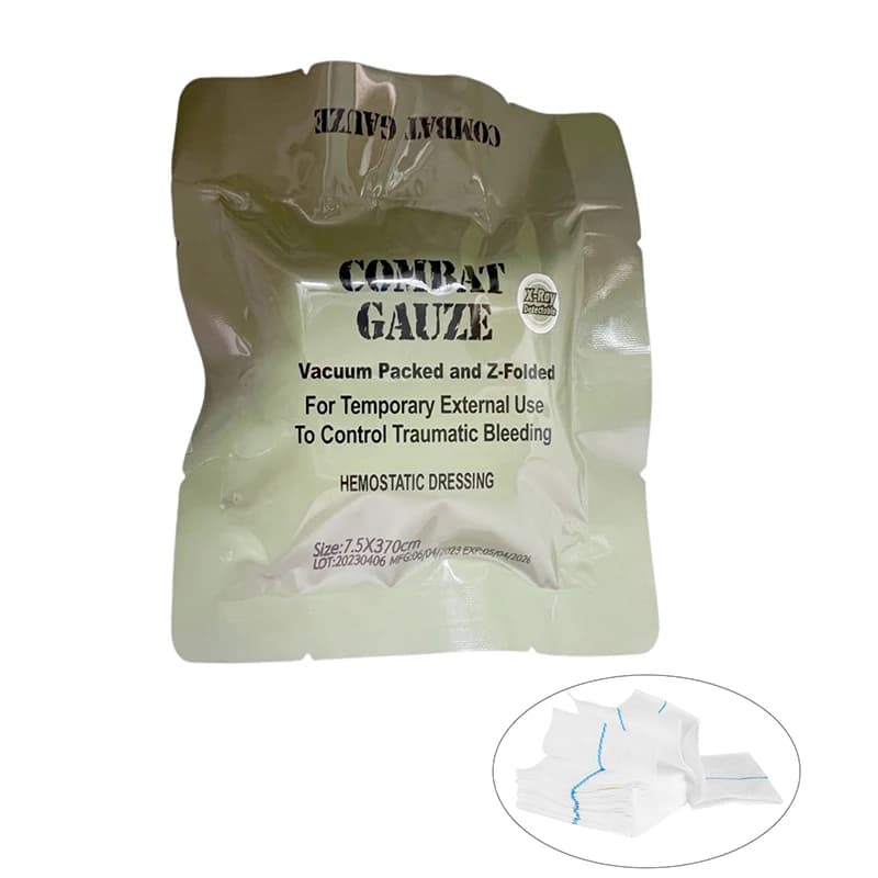 Gauze Hemostatic Emergency Trauma For First Aid Kit Medical Wound Dressing
