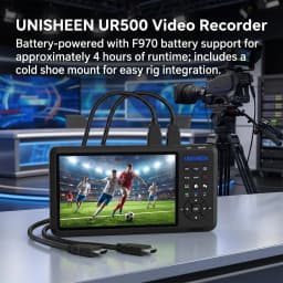 UNISHEEN 7inch Screen Video Capture Box 2 Channel HDMI Recorder Battery Socket Tape CVBS AV RCA SVideo DVI VGA YPbPr 1080p HD 4k